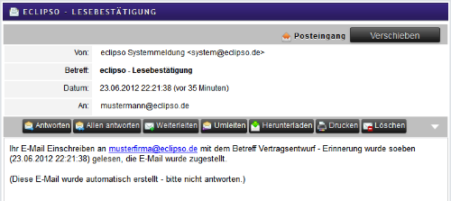 E-Mail Einschreiben Lesebestätigung Lesebestätigung