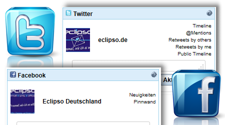 Neu: Twitter & Facebook-App für Ihren eclipso Account