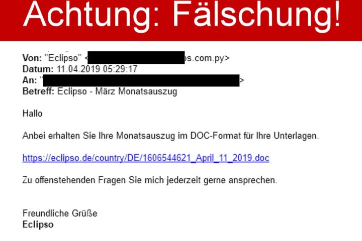 Gefälschte E-Mails