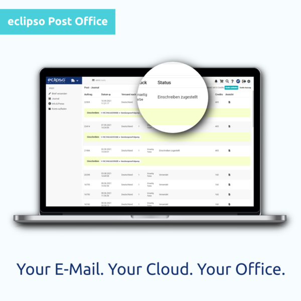 eclipso Post Office: Mehr Statusinformationen