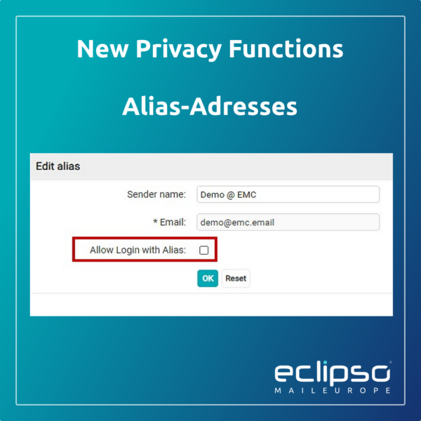 More Data Privacy and Individuality: New Features for Alias Addresses