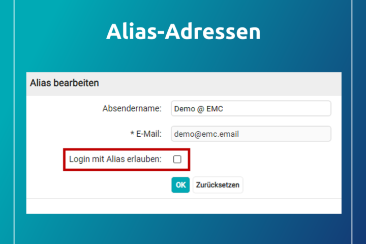 Alias login deaktivieren / erlauben