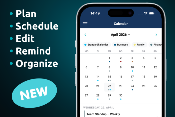 Der Kalender ist jetzt in der eclipso Mail App