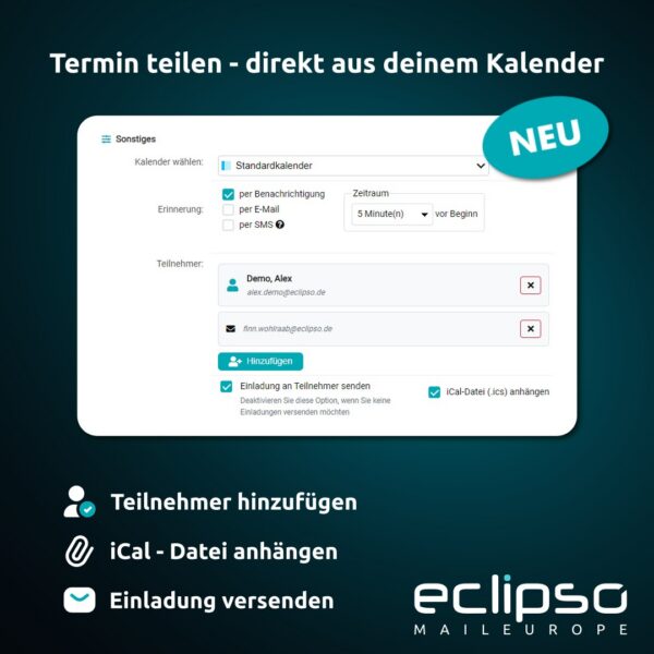 Share your event - simple with a click